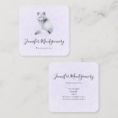 かわいい北欧キツネとフローラマーキング広場 スクエア名刺 (正面/裏面)