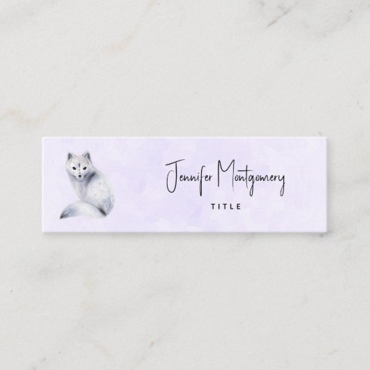かわいい北欧キツネとフローラマーキング スキニー名刺 (正面)