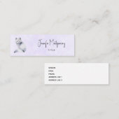 かわいい北欧キツネとフローラマーキング スキニー名刺 (正面/裏面)