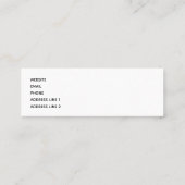 かわいい北欧キツネとフローラマーキング スキニー名刺 (裏面)