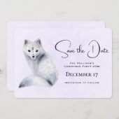 かわいい北欧キツネとフローラマーキング セーブザデート (正面/裏面)