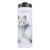 かわいい北欧キツネとフローラマーキング タンブラー (正面)