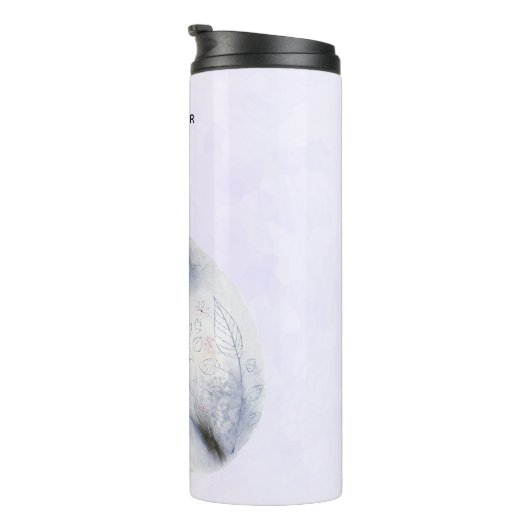 かわいい北欧キツネとフローラマーキング タンブラー (回転右)