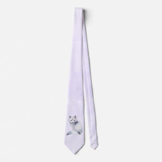 かわいい北欧キツネとフローラマーキング ネクタイ (正面)