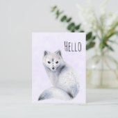 かわいい北欧キツネとフローラマーキング ポストカード (スタンド正面)