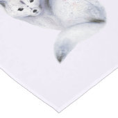 かわいい北欧キツネとフローラマーキング ミディアムテーブルランナー (コーナー)