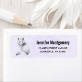 かわいい北欧キツネとフローラマーキング ラベル (インサイチュ)