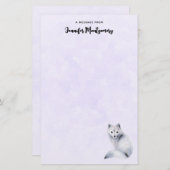 かわいい北欧キツネとフローラマーキング 便箋 (正面/裏面)