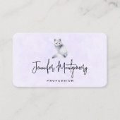 かわいい北欧キツネとフローラマーキング 名刺 (正面)