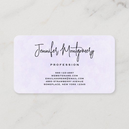 かわいい北欧キツネとフローラマーキング 名刺 (裏面)