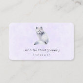 かわいい北欧キツネとフローラマーキング 名刺 (正面)