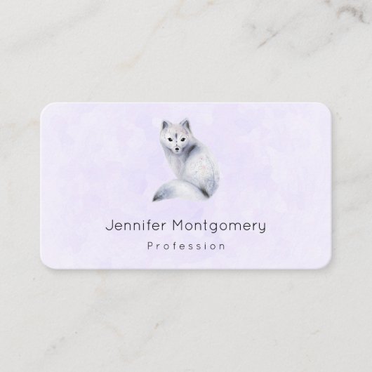 かわいい北欧キツネとフローラマーキング 名刺 (正面)