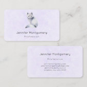 かわいい北欧キツネとフローラマーキング 名刺 (正面/裏面)