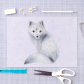 かわいい北欧キツネとフローラマーキング 薄葉紙 (クラフト)