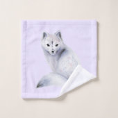 かわいい北欧キツネとフローラマーキングbohoパターン バスタオルセット (ウォッシュタオル)