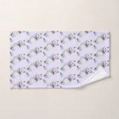 かわいい北欧キツネとフローラマーキングbohoパターン バスタオルセット (ハンドタオル)