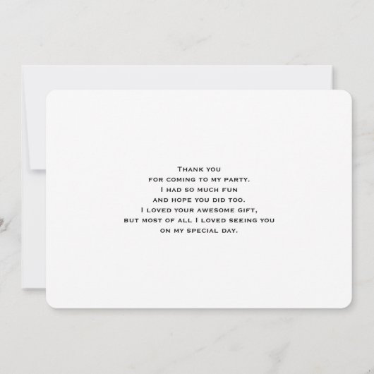 かわいい北欧キツネとフローラマークありがとう サンキューカード (裏面)