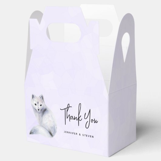 かわいい北欧キツネとフローラマークありがとう フェイバーボックス (オープン)