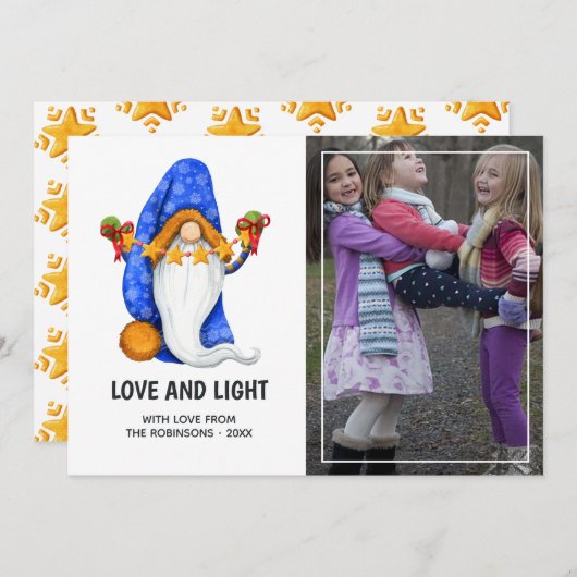 かわいい北欧クリスマス格言写真 シーズンカード (正面/裏面)