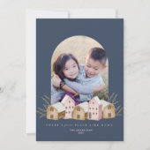 かわいい北欧スカンジナルモダンハウスクリスマス 招待状 (正面)