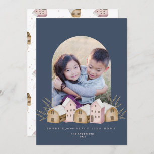 かわいい北欧スカンジナルモダンハウスクリスマス 招待状