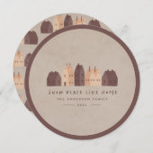 かわいい北欧スカンジナルモダンハウスクリスマス 案内状 (正面/裏面)