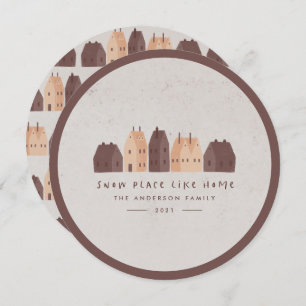 かわいい北欧スカンジナルモダンハウスクリスマス 案内状