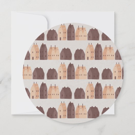 かわいい北欧スカンジナルモダンハウスクリスマス 案内状 (裏面)