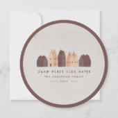 かわいい北欧スカンジナルモダンハウスクリスマス 案内状 (正面)