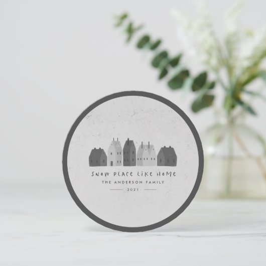 かわいい北欧スカンジナルモダンハウスクリスマス 案内状 (スタンド正面)