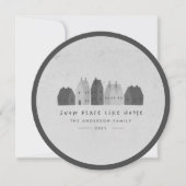 かわいい北欧スカンジナルモダンハウスクリスマス 案内状 (正面)