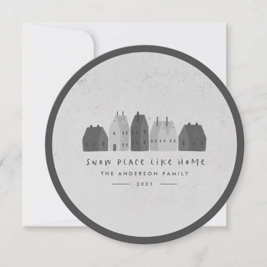 かわいい北欧スカンジナルモダンハウスクリスマス 案内状 (正面)