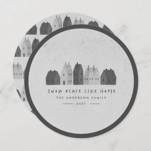 かわいい北欧スカンジナルモダンハウスクリスマス 案内状