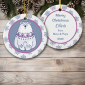 かわいい北欧スタイルホッキョクグマパーソナライズされた セラミックオーナメント