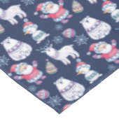 かわいい北欧スタイル動物とサンタパターン テーブルクロス (アングル)