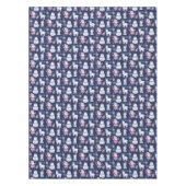 かわいい北欧スタイル動物とサンタパターン テーブルクロス (正面)