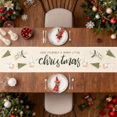 かわいい北欧格言クリスマス ショートテーブルランナー