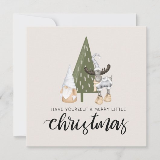 かわいい北欧格言クリスマス シーズンカード (正面)