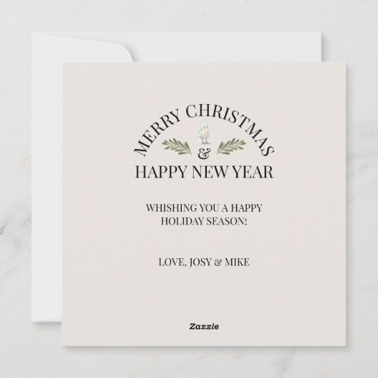 かわいい北欧格言クリスマス シーズンカード (裏面)