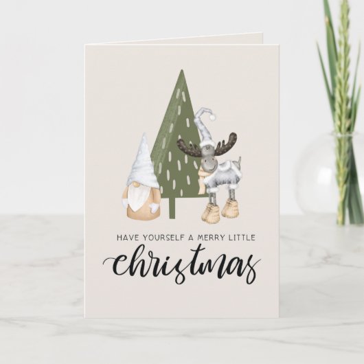 かわいい北欧格言クリスマス シーズンカード (正面)