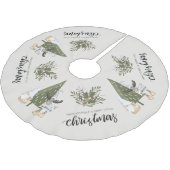 かわいい北欧格言クリスマス ブラッシュドポリエステルツリースカート (アングル)