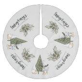 かわいい北欧格言クリスマス ブラッシュドポリエステルツリースカート (正面)