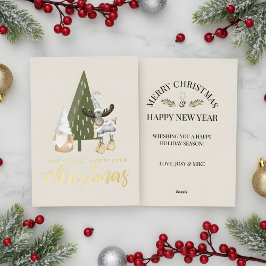 かわいい北欧格言クリスマス 箔シーズンカード