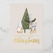 かわいい北欧格言クリスマス 箔シーズンカード (正面)