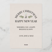 かわいい北欧格言クリスマス 箔シーズンカード (裏面)