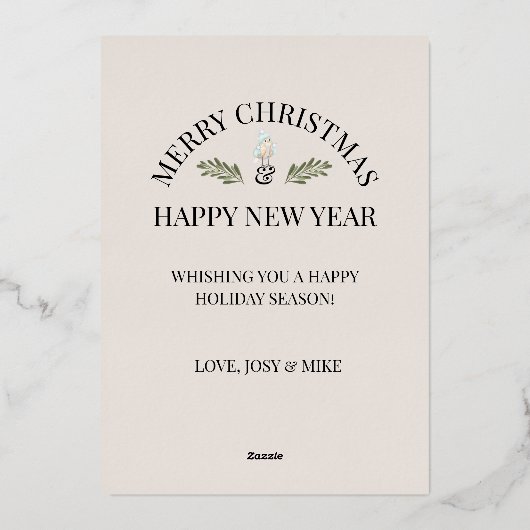 かわいい北欧格言クリスマス 箔シーズンカード (裏面)