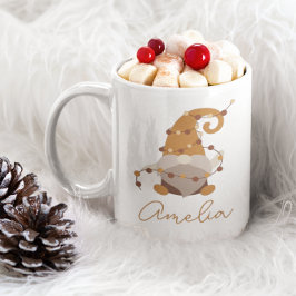 かわいい北欧格言パーソナライズされたクリスマス コーヒーマグカップ