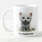 かわいい北絵を描極キツネのデジタル コーヒーマグカップ