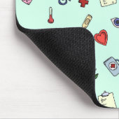 かわいい医用アイコンのパターン マウスパッド (コーナー)