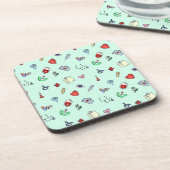 かわいい医療アイコンパターン コースター (左側)